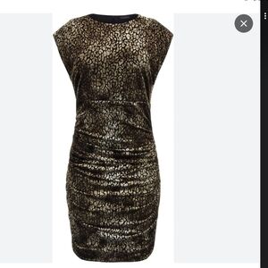 Guess Black and Brown Midi Dress